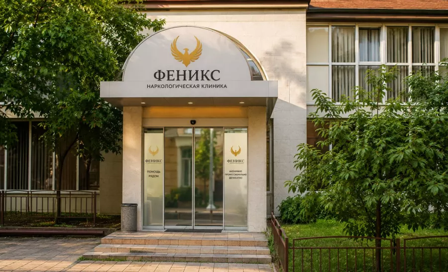 Вход в наркологическую клинику «Феникс» в Павловском Посаде